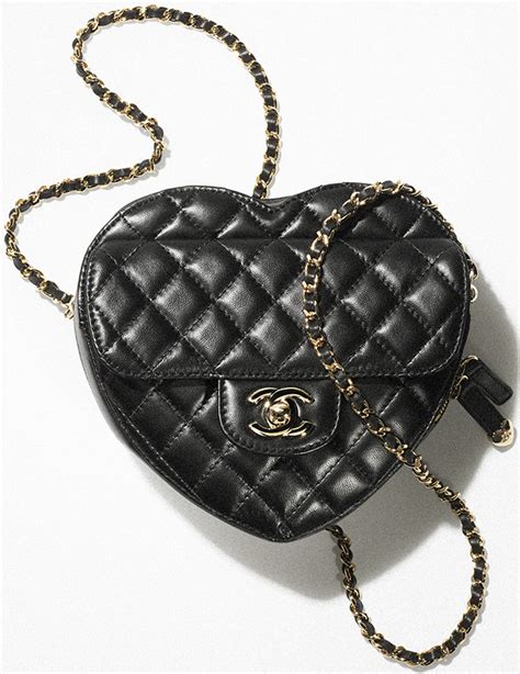 black chanel bag with heart|chanel heart bag for sale.